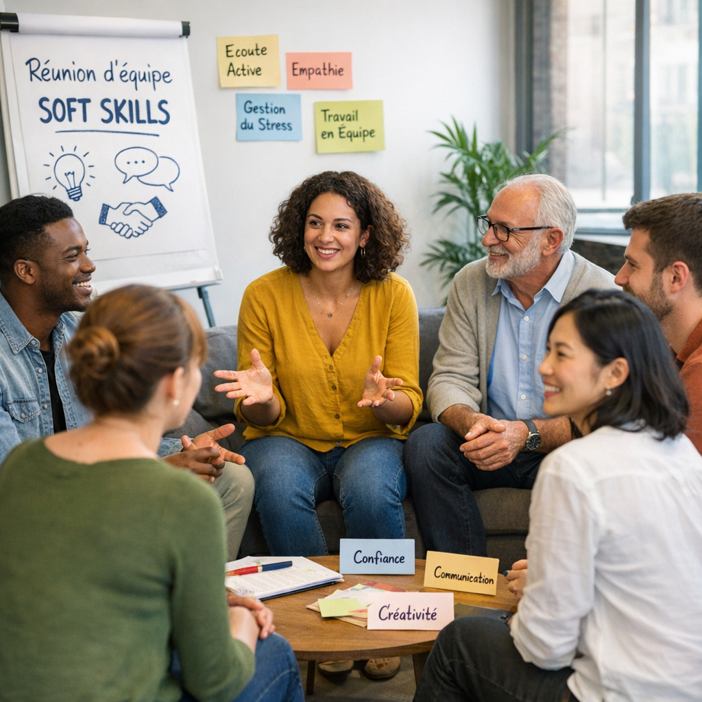 Réunion d'équipe soft skills